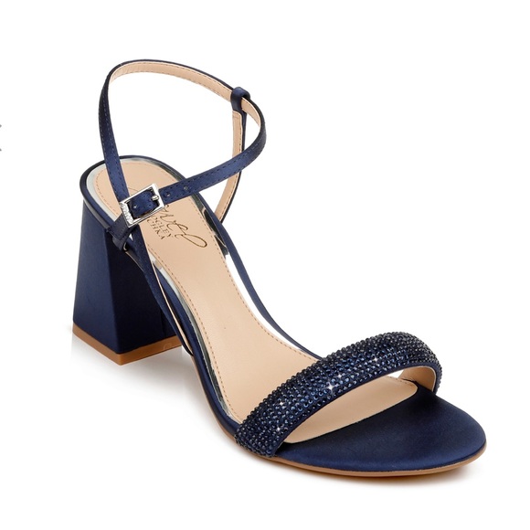 Jewel Badgley Mischka Earlene block heels NWOT
